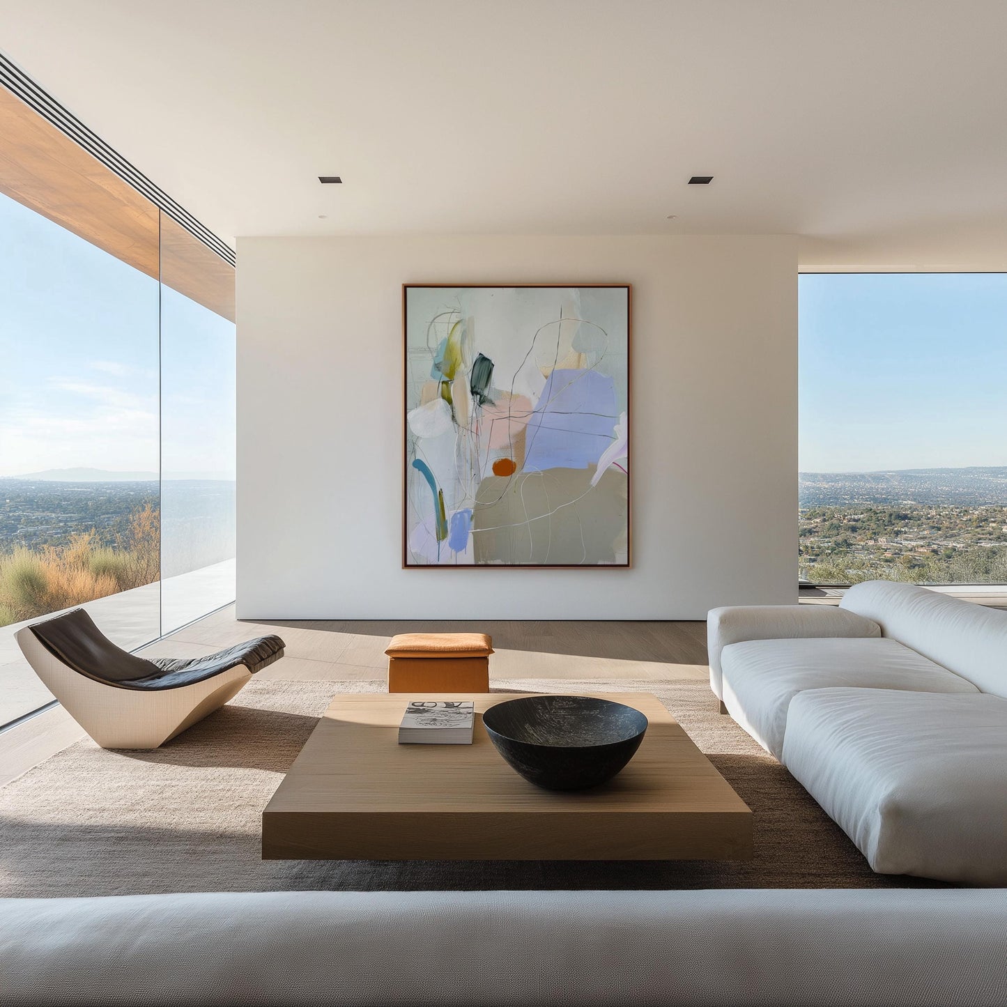 Minimal Abstract Painting – Soft Pastel Colors, Modern Wall Art on Canvas My Store