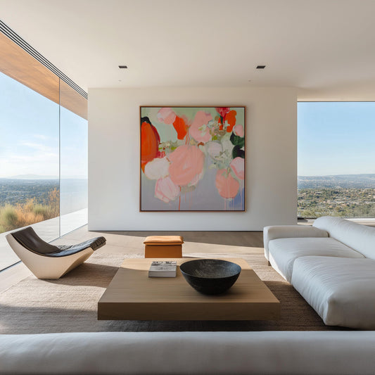 Blush Garden — Abstract Floral Painting, Soft Pastel Wall Art, Contemporary Botanical Canvas Decor My Store