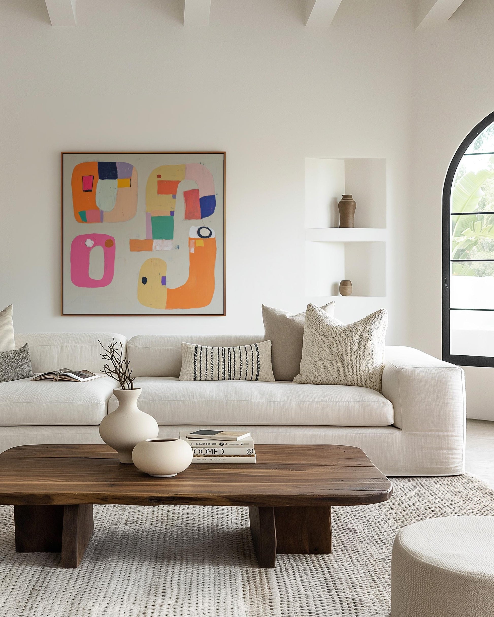Playful Geometric Abstract Art – Bold Colorful Canvas for Modern Interior Spaces My Store