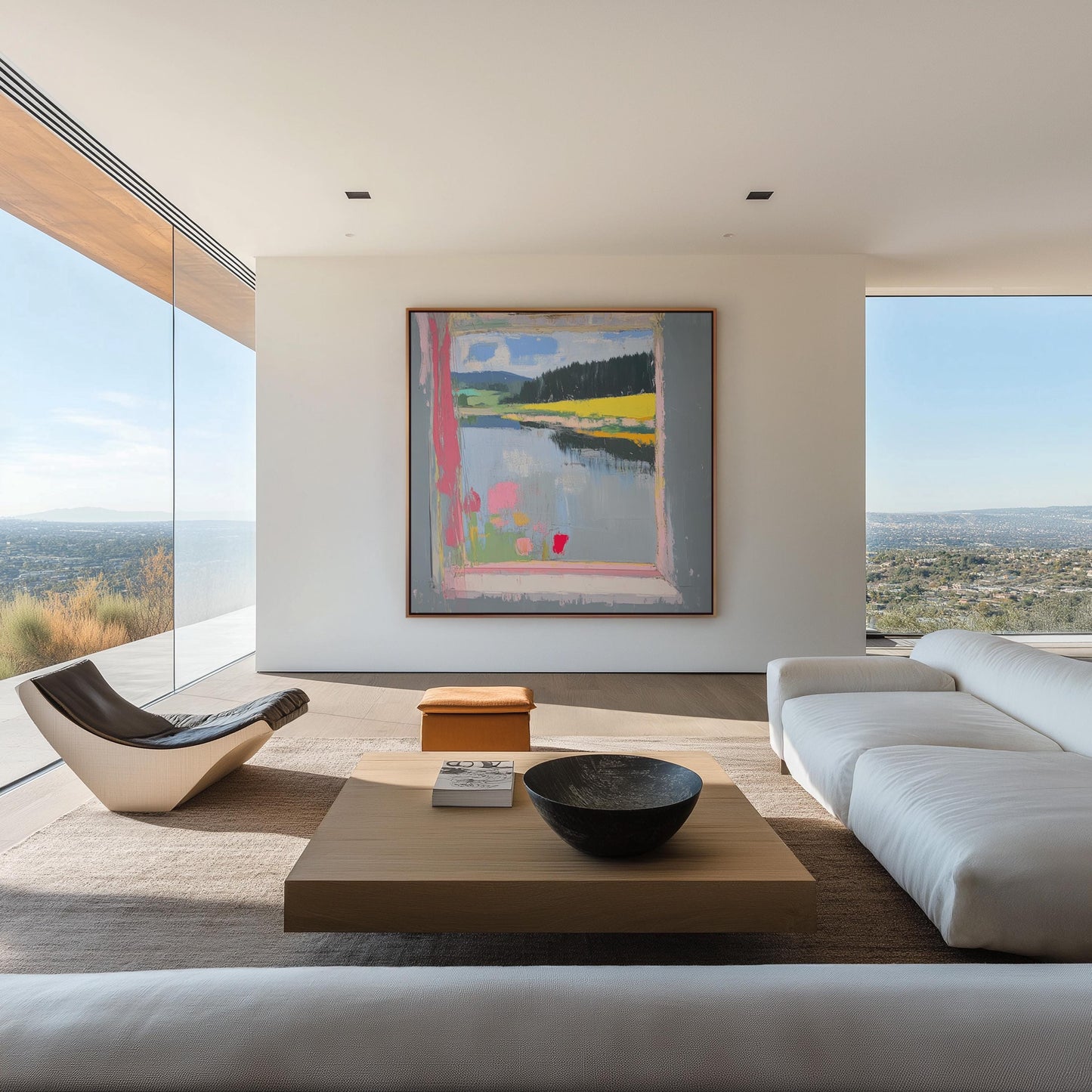 Landscape Through the Window – Modern Impressionist View with Vibrant Colors My Store