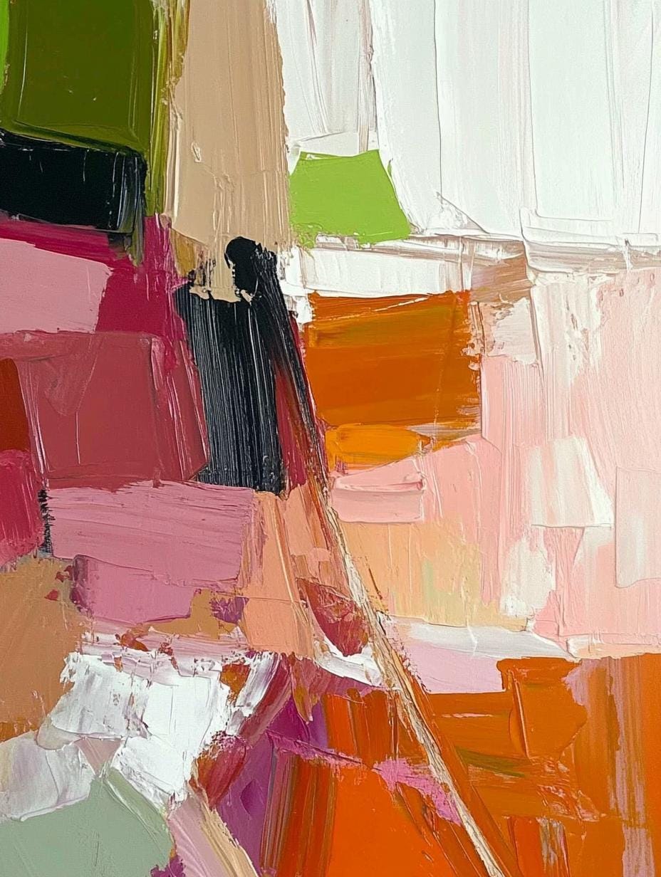 Colorful Abstract Oil Painting – Bold Palette Knife Texture, Modern Wall Art My Store