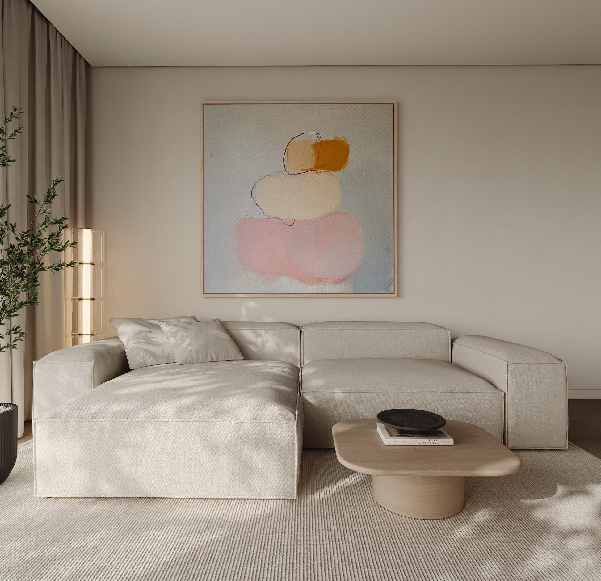 Minimalist Abstract Shapes – Soft Neutral and Blush Tones for Modern Interiors My Store