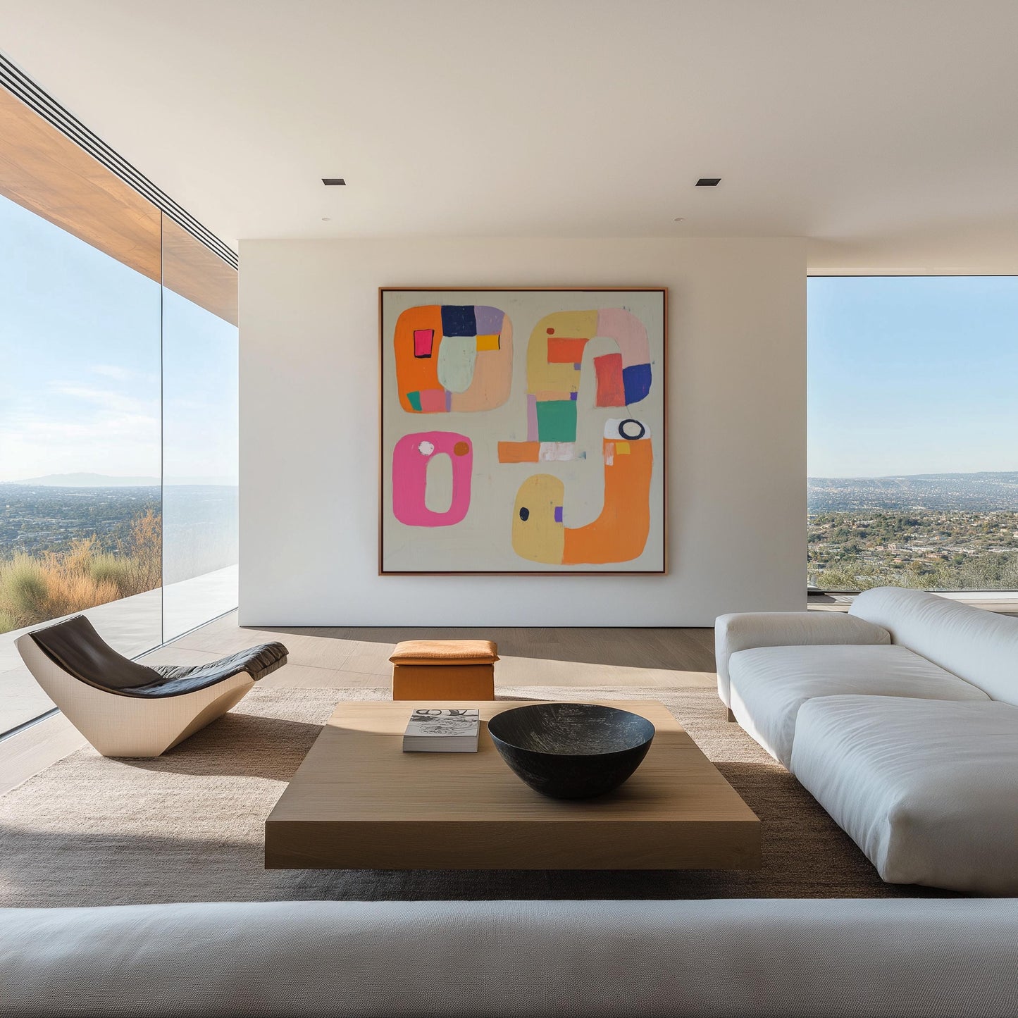 Playful Geometric Abstract Art – Bold Colorful Canvas for Modern Interior Spaces My Store