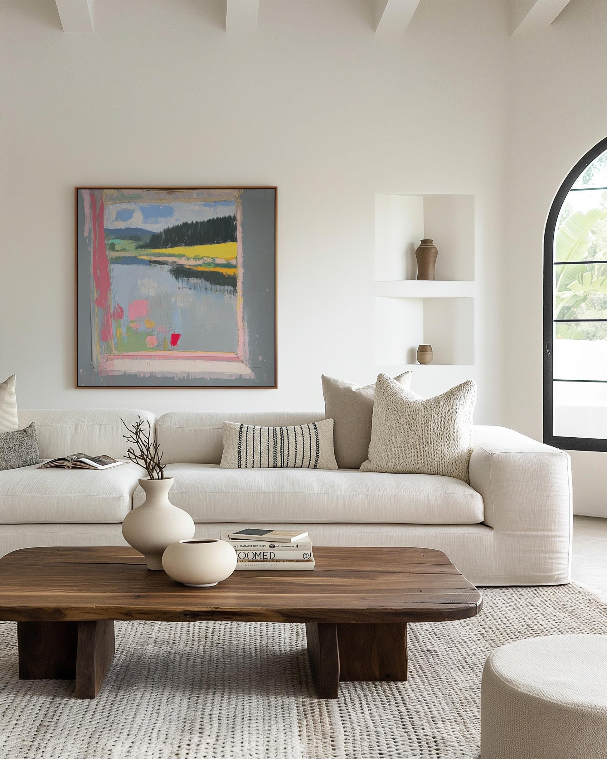 Landscape Through the Window – Modern Impressionist View with Vibrant Colors My Store