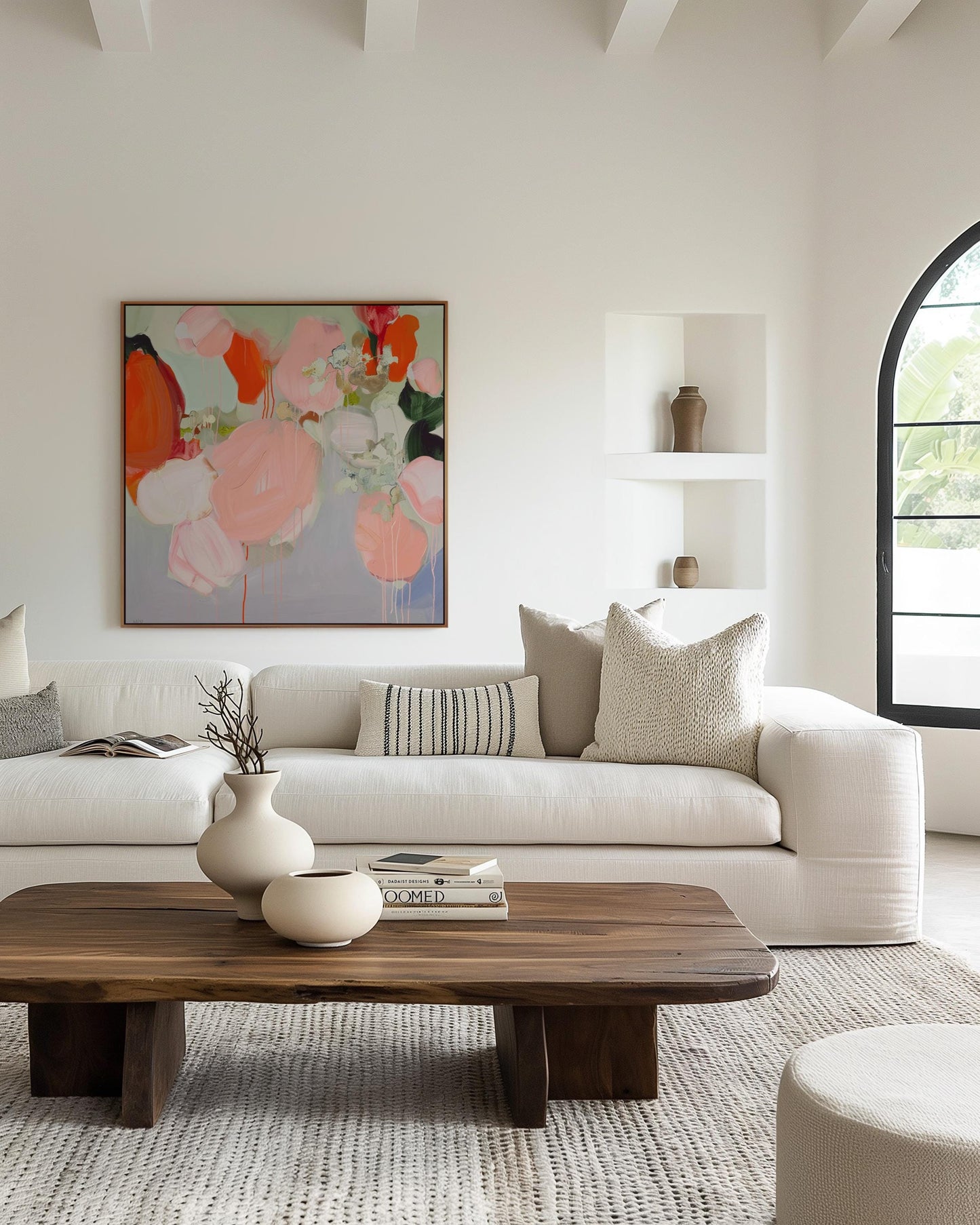 Blush Garden — Abstract Floral Painting, Soft Pastel Wall Art, Contemporary Botanical Canvas Decor My Store