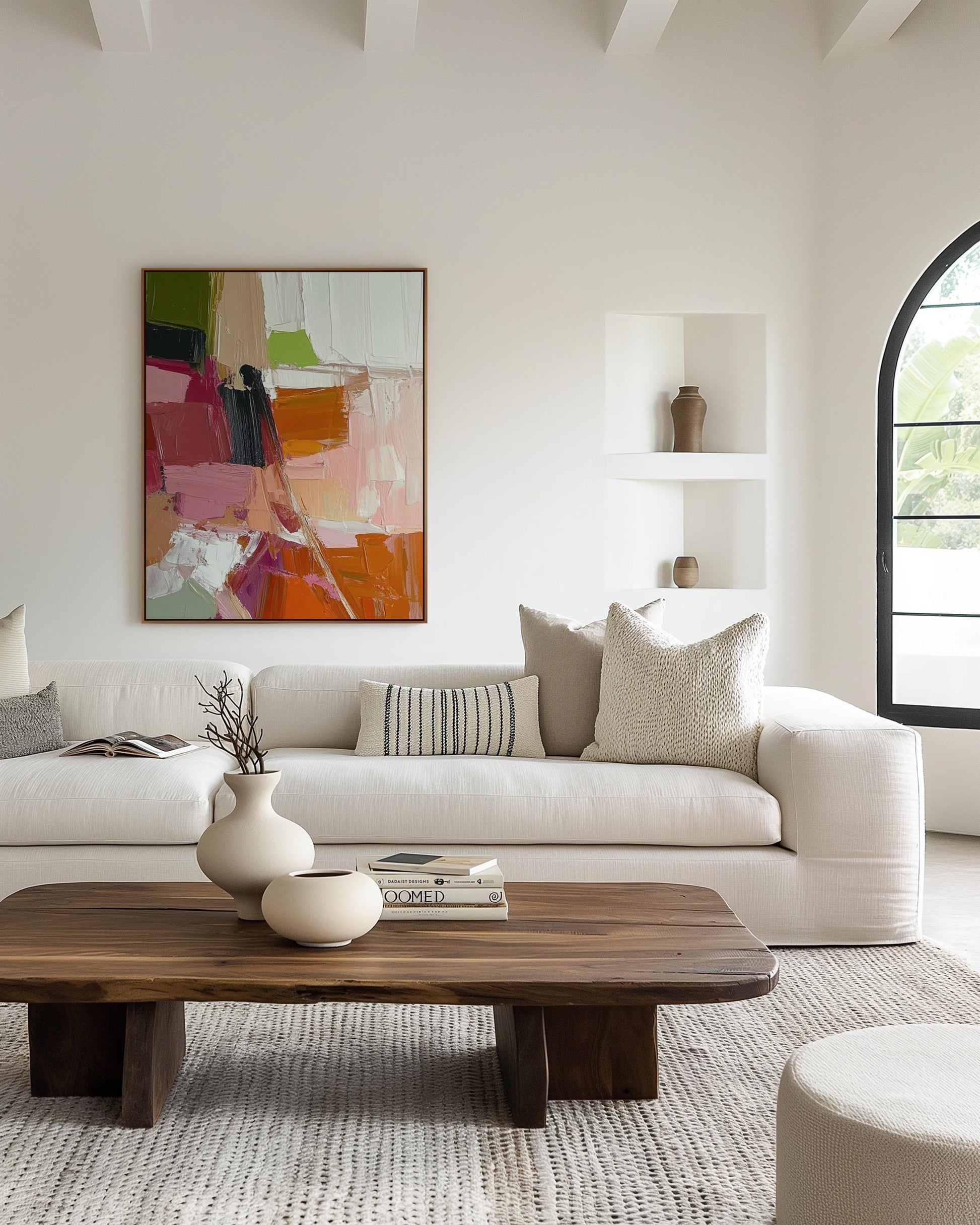 Colorful Abstract Oil Painting – Bold Palette Knife Texture, Modern Wall Art My Store