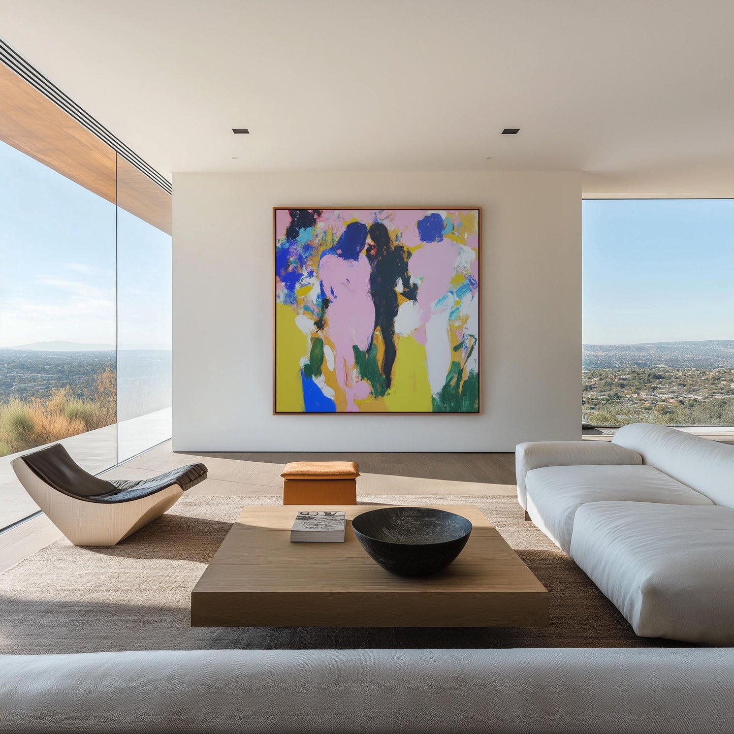 Summer Walk — Abstract Figurative Painting, Modern Colorful Wall Art, Contemporary Expressionist Canvas My Store